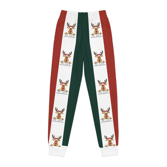 In Joy Chase Reindeer Youth Joggers (AOP)