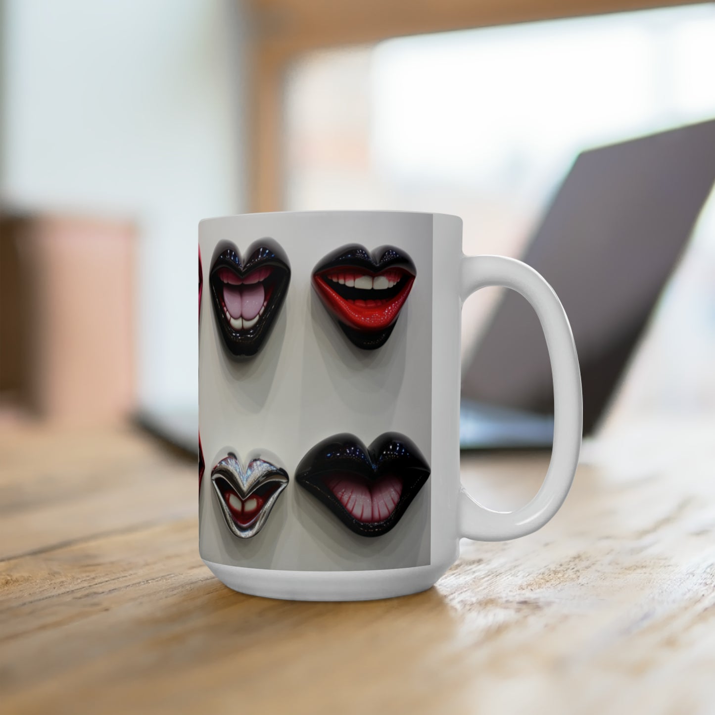 Like A Mug Lips 6 Ceramic Mug 15oz