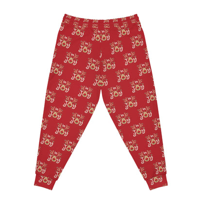 In Joy E Reindeer Athletic Joggers (AOP)