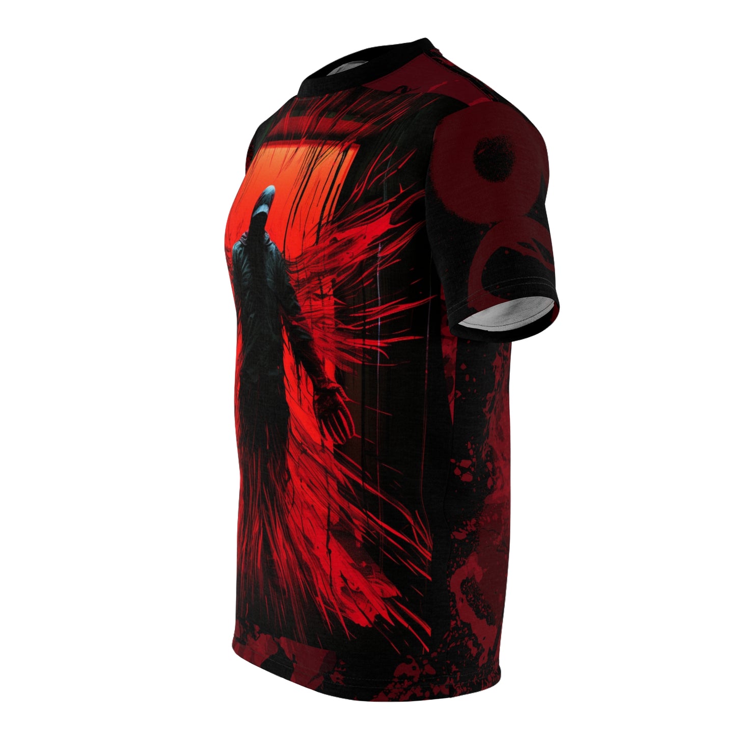 Fiery Doorway SPLATTER Camiseta unisex cortada y cosida (AOP)