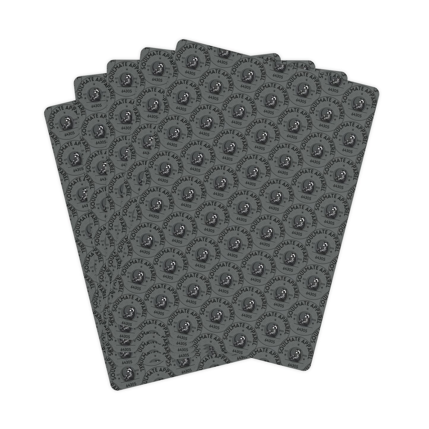 Soulmate Apparel Tanuki Grey Poker Cards