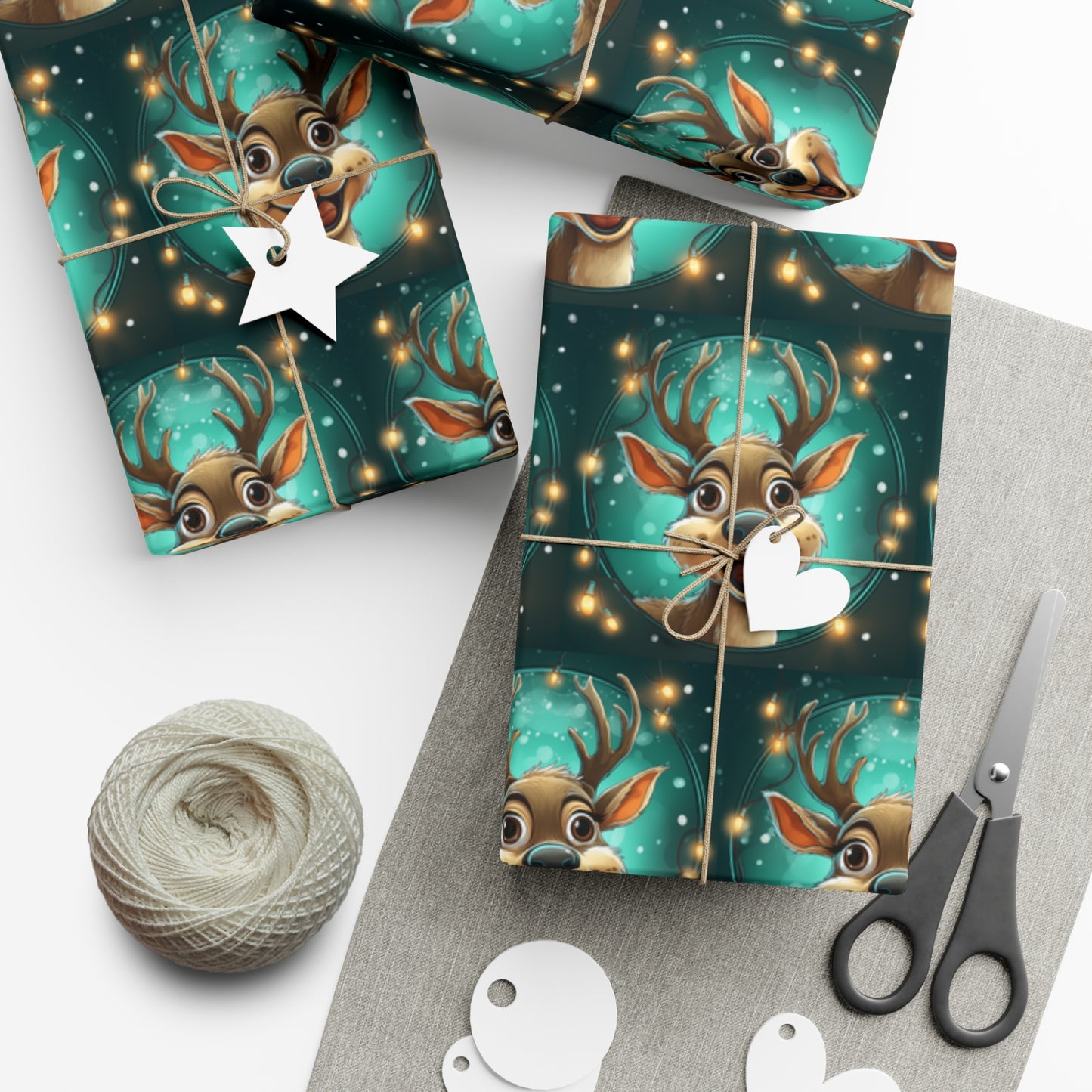 Reindeer A Gift Wrap