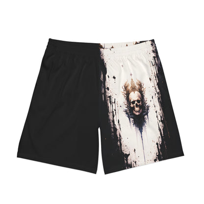 Skully A Men's Elastic Beach Shorts (AOP)