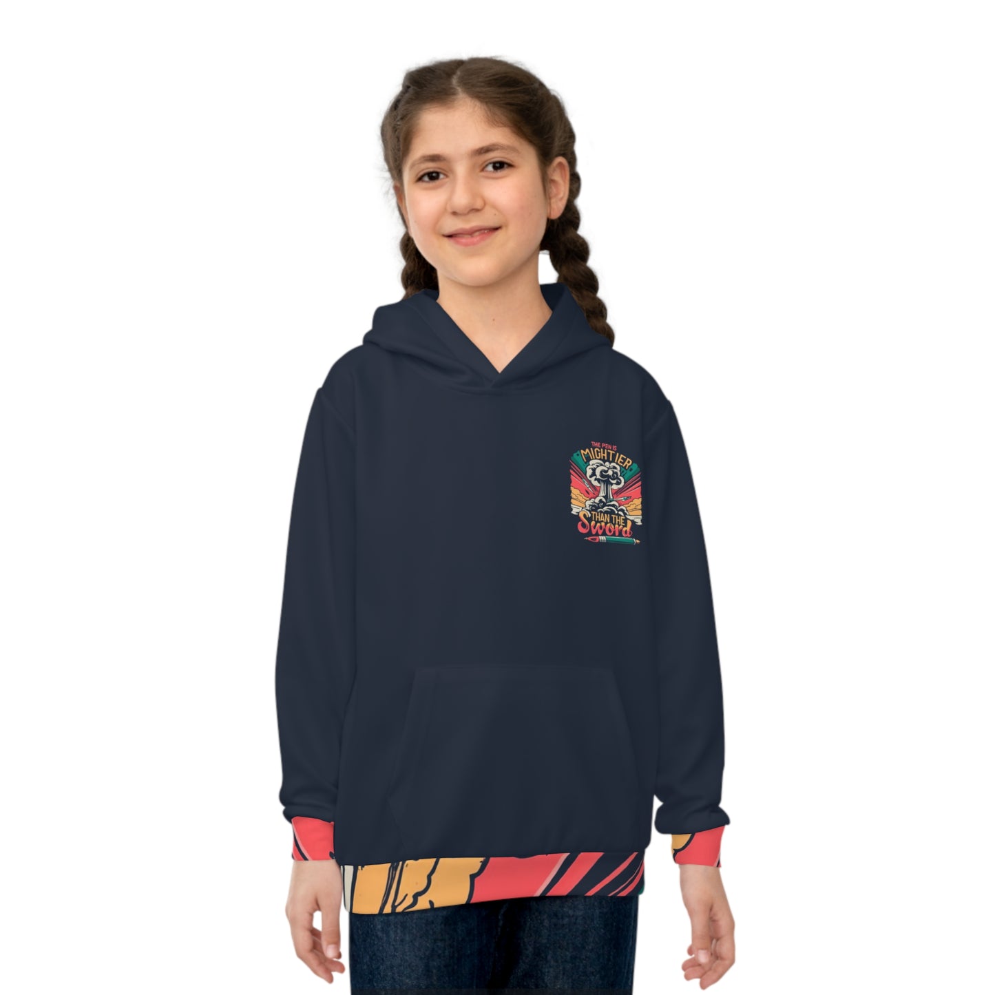 Mightier than the Sword A Children's Hoodie (AOP)