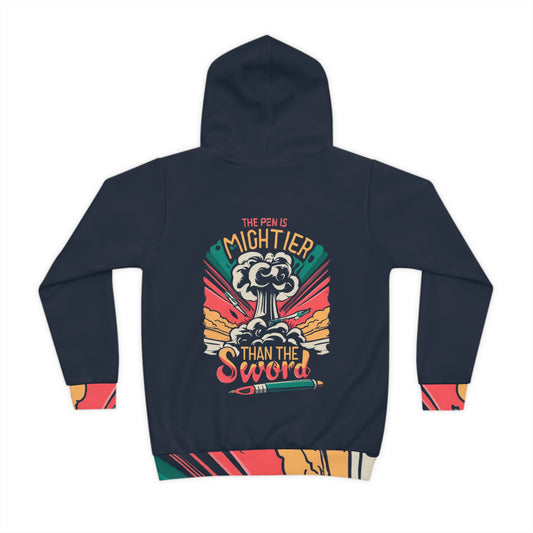 Mightier than the Sword A Children's Hoodie (AOP)