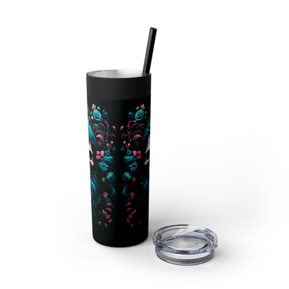 Halloween B Skinny Tumbler with Straw, 20oz