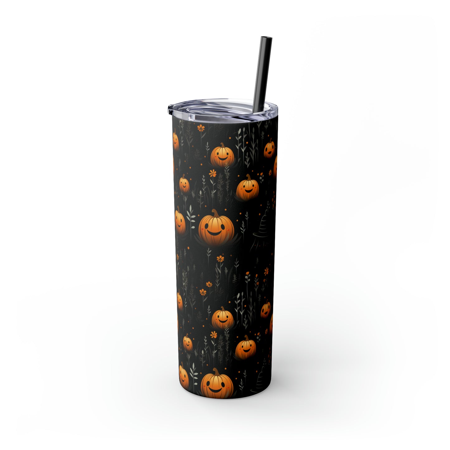 Pumpkins B Skinny Tumbler with Straw, 20oz