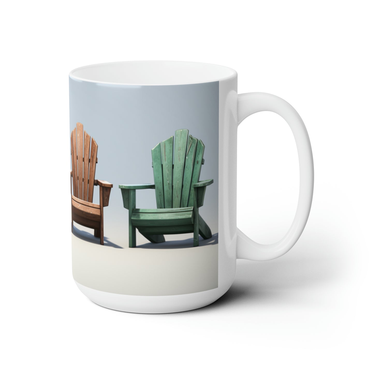 Like A Mug Adirondack Chairs 3 Ceramic Mug 15oz