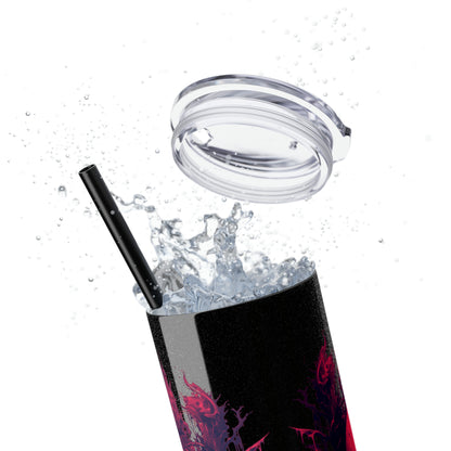 Halloween F Skinny Tumbler with Straw, 20oz