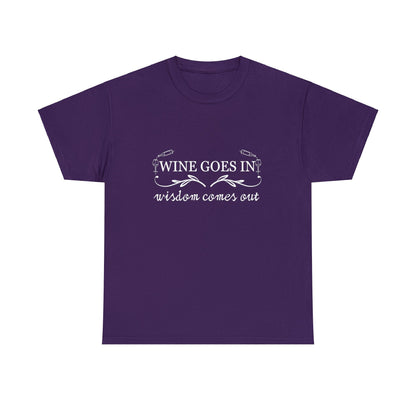 Wine Goes In... Unisex Heavy Cotton Tee