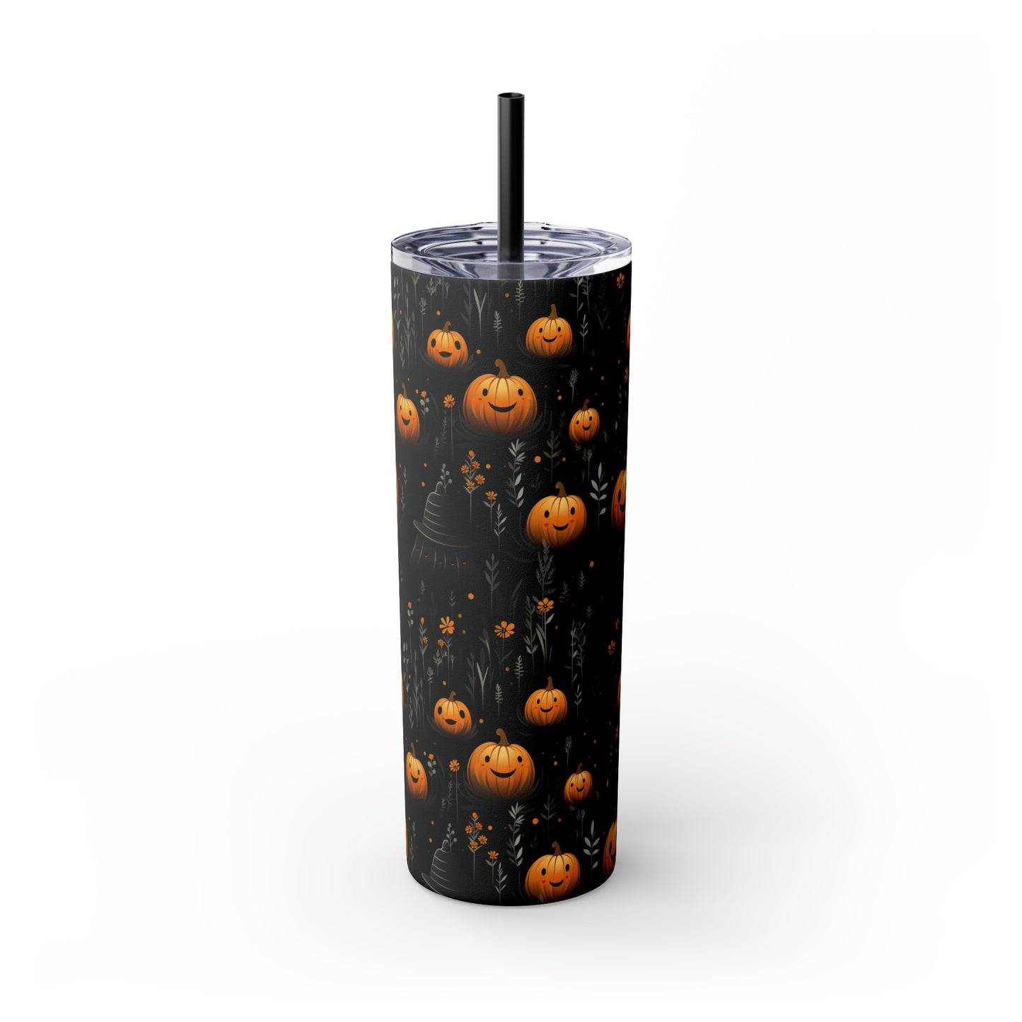 Pumpkins B Skinny Tumbler with Straw, 20oz