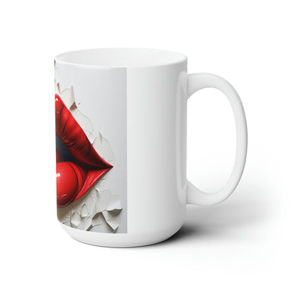 Like A Mug Lips 3 Ceramic Mug 15oz