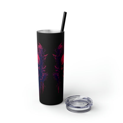 Halloween F Skinny Tumbler with Straw, 20oz