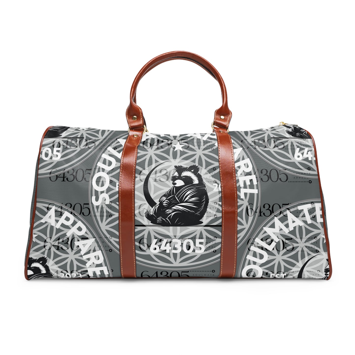 Soulmate Apparel Tanuki Grey Waterproof Travel Bag