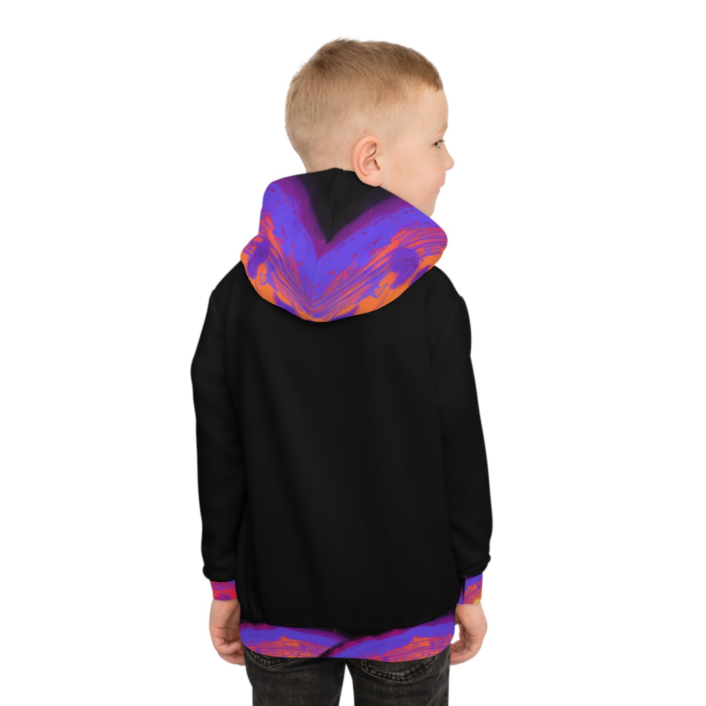 Sudadera con capucha para niños Fall Pumpkin Bird A (AOP)