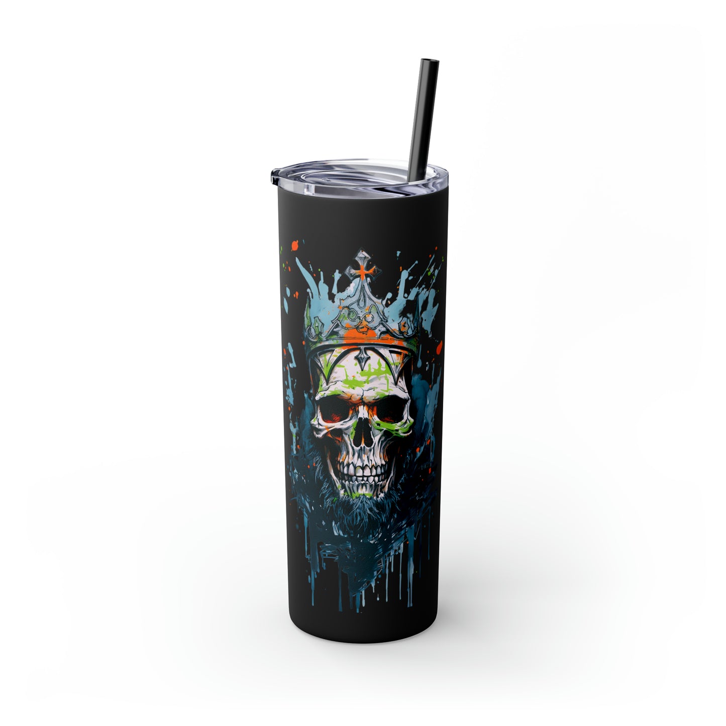 Halloween E Skinny Tumbler with Straw, 20oz