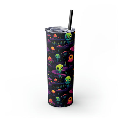 Aliens A Skinny Tumbler with Straw, 20oz