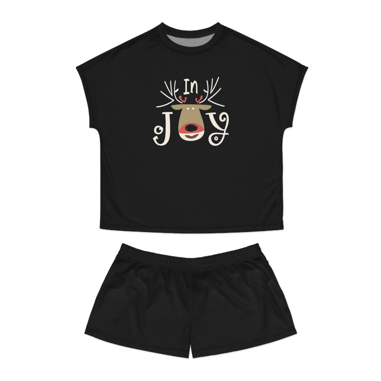 In Joy A Reindeer Women's Short Pajama Set