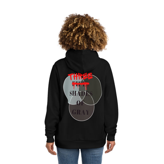 Three Gray Shades RED Fashion Hoodie (AOP)