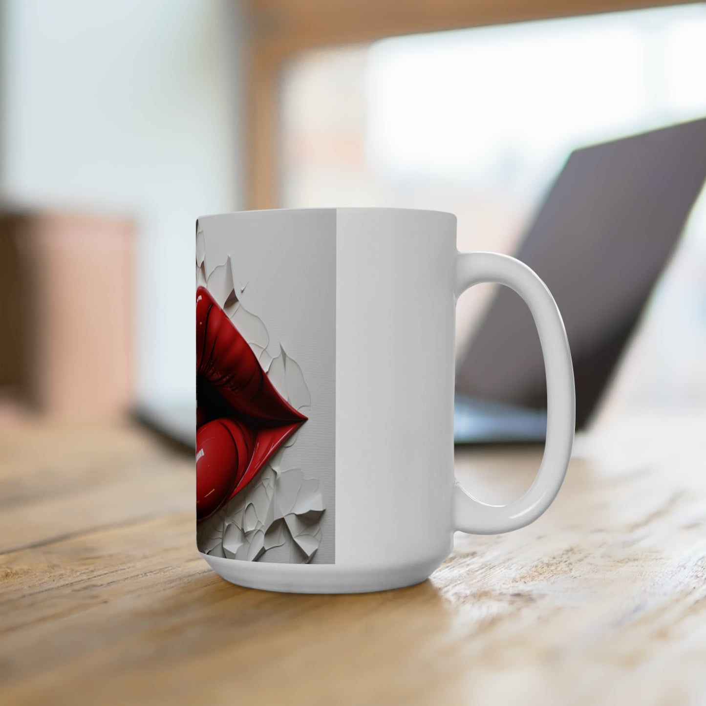 Like A Mug Lips 3 Ceramic Mug 15oz