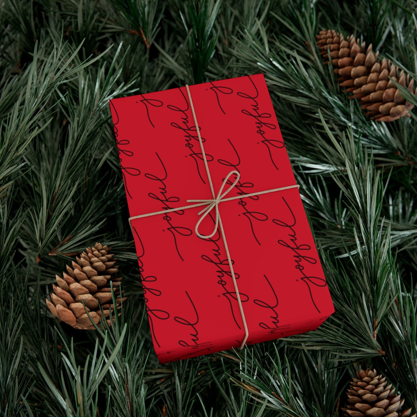 Joyful Red Gift Wrap