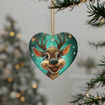 Reindeer A Ceramic Ornaments (1pc, 3pcs, 5pcs, 10pcs)