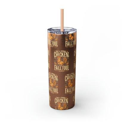 Vaso flaco Fall Foul con pajita, 20 oz