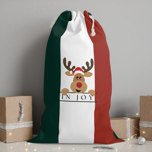 In Joy Chase Reindeer Gift Sack