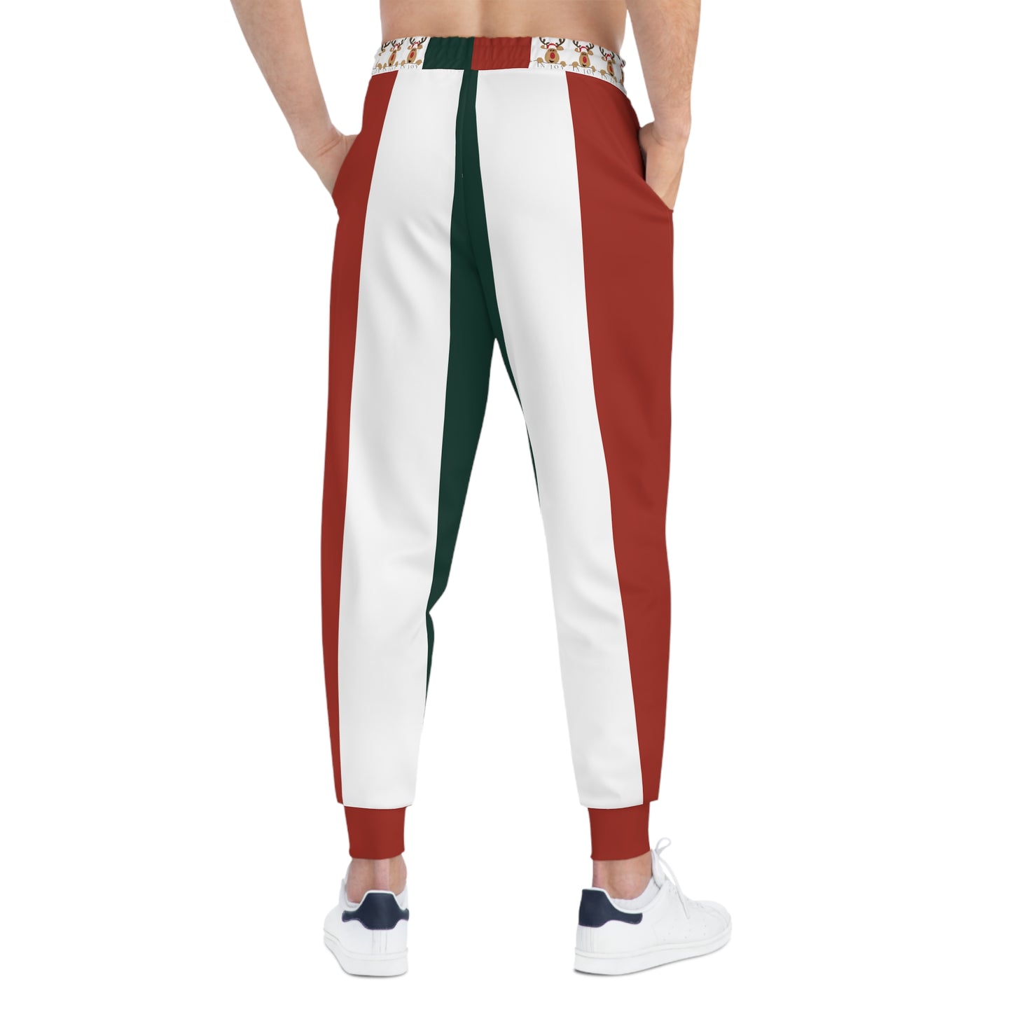 In Joy Chase Reindeer Athletic Joggers (AOP)