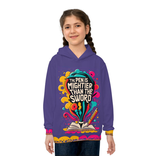 Mightier than the Sword B Children's Hoodie (AOP)