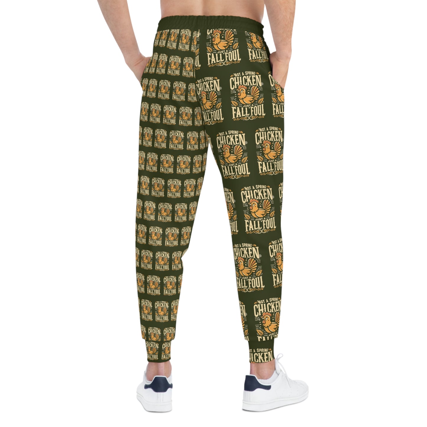 Fall Foul A Fall Green Athletic Joggers (AOP)