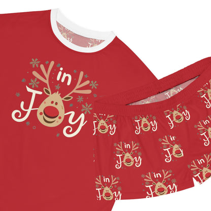 In Joy E Reindeer Women's Short Pajama Set