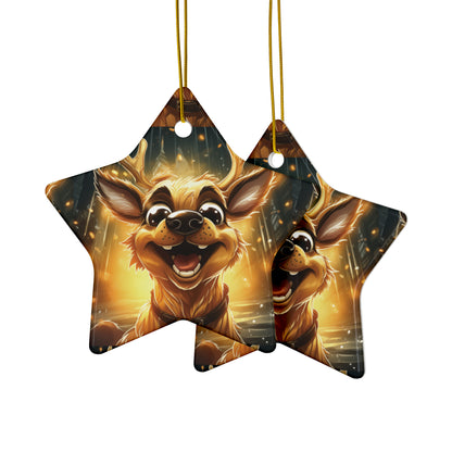 Reindeer D Ceramic Ornaments (1pc, 3pcs, 5pcs, 10pcs)