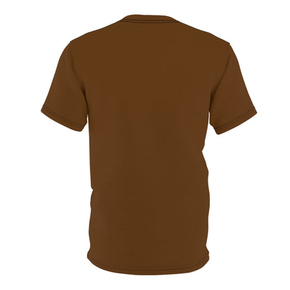 Halloween Costume Dark Brown Woman Unisex Cut & Sew Tee (AOP)