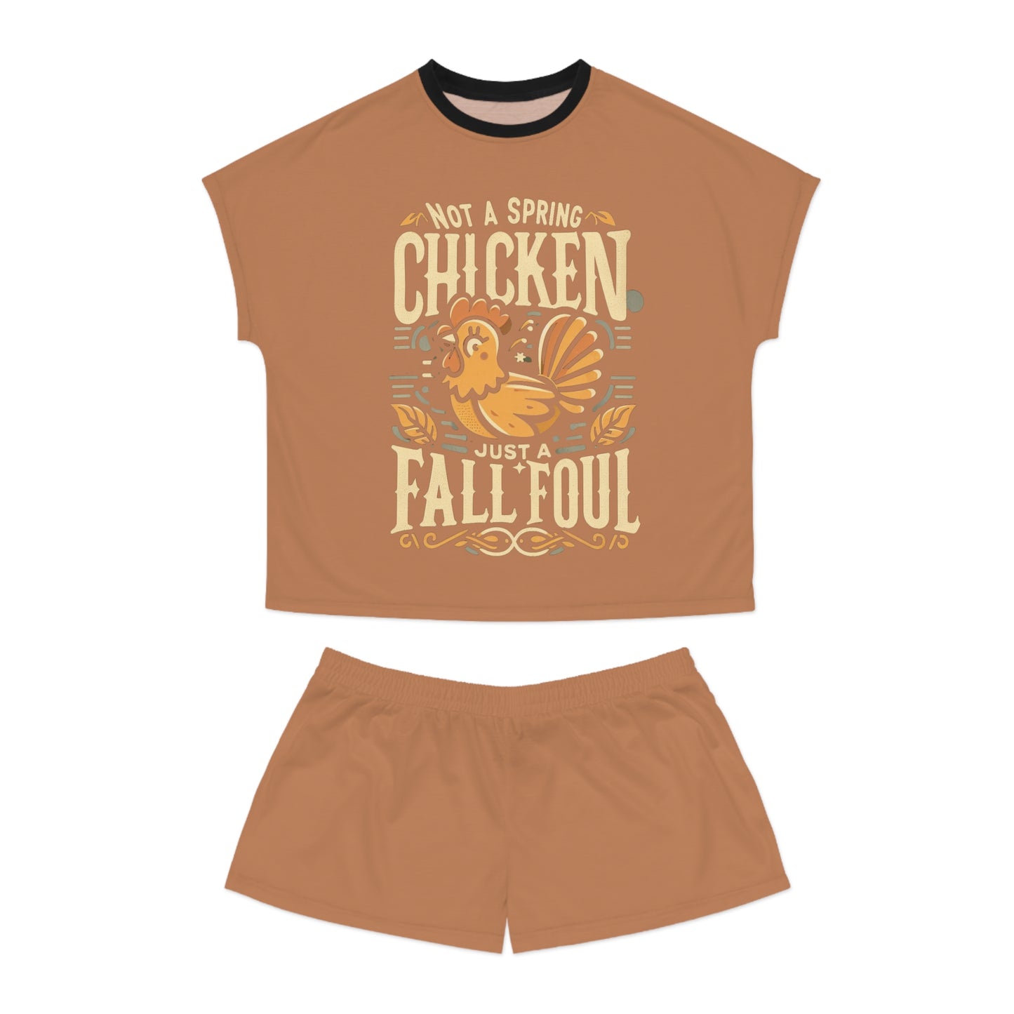 Fall Foul A Dusty Brown Women's Short Pajama Set