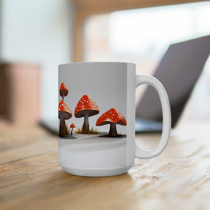 Like A Mug Mushrooms 3 Ceramic Mug 15oz