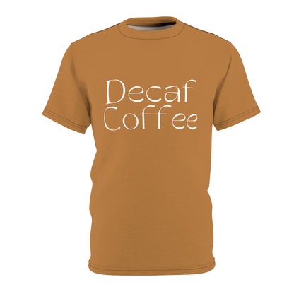 Halloween Costume Brown Decaf Coffee Unisex Cut & Sew Tee (AOP)