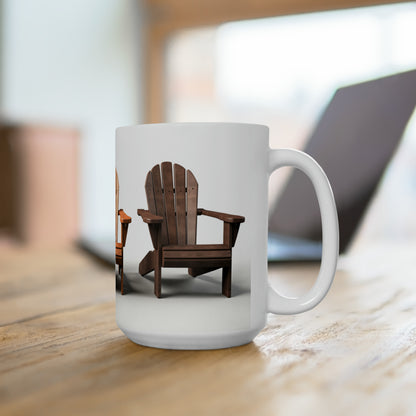 Like A Mug Adirondack Chairs 2 Ceramic Mug 15oz