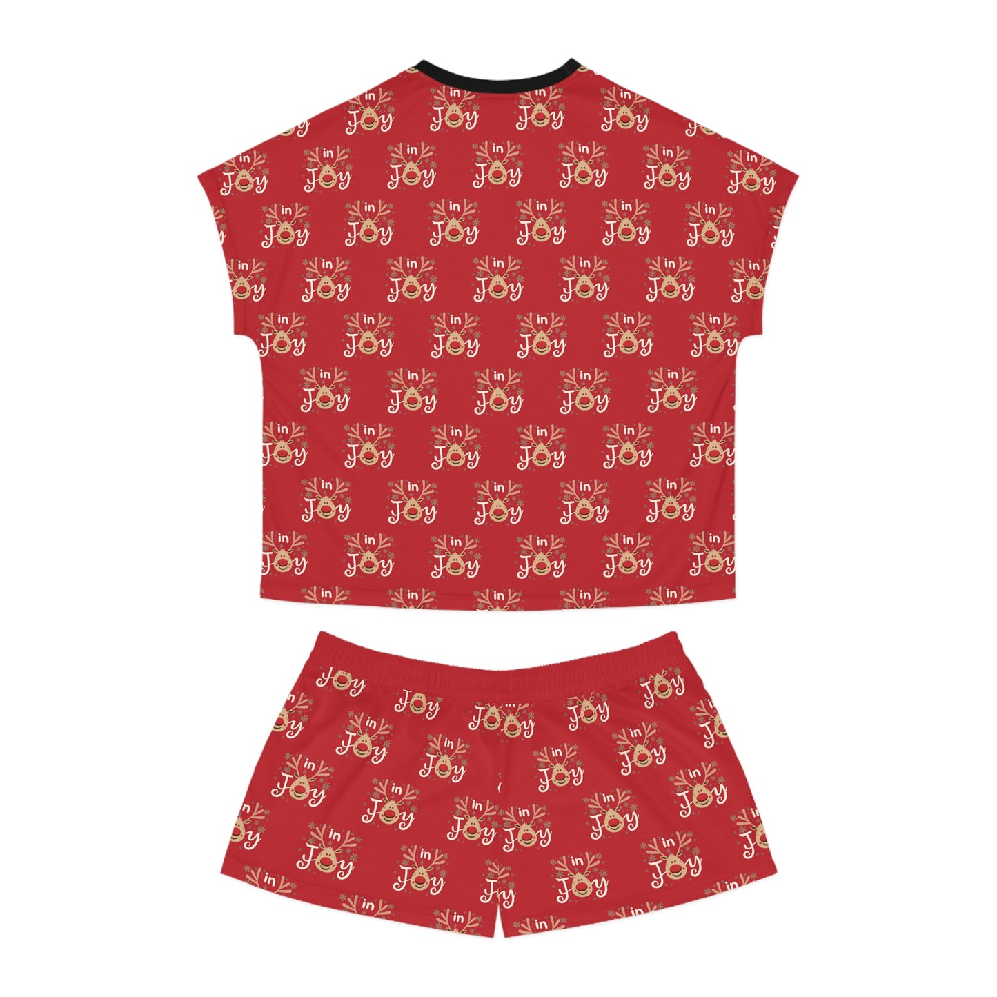 In Joy E Reindeer Women's Short Pajama Set