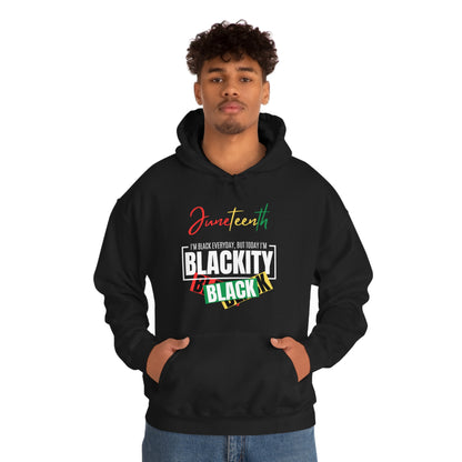 Juneteenth Blackity Sudadera con capucha unisex Heavy Blend™ negra