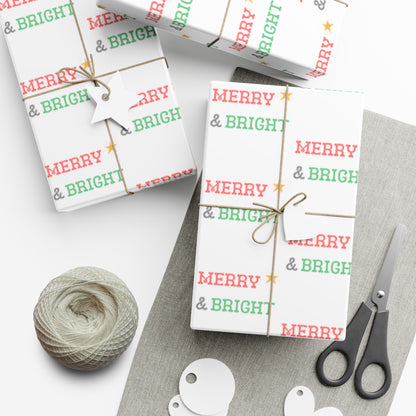 Merry & Bright Star Gift Wrap