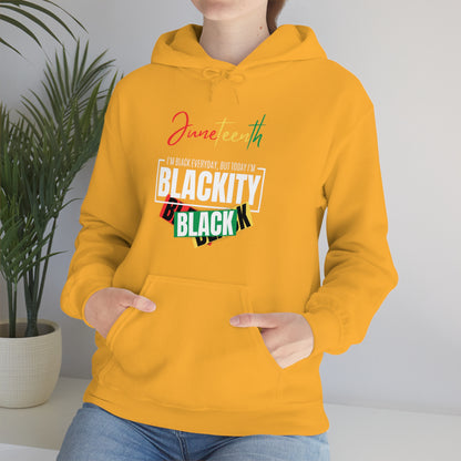 Juneteenth Blackity Sudadera con capucha unisex Heavy Blend™ negra