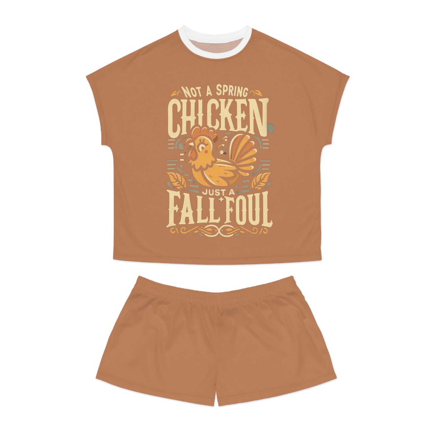 Fall Foul A Dusty Brown Women's Short Pajama Set