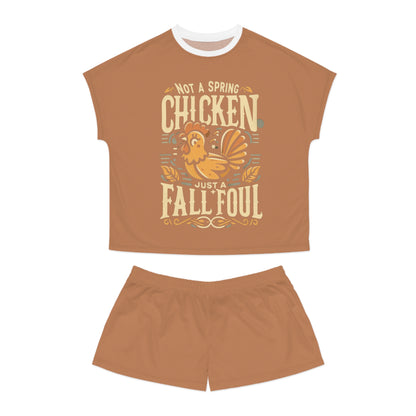 Fall Foul A Dusty Brown Women's Short Pajama Set