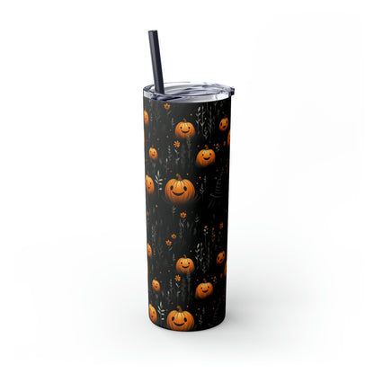 Pumpkins B Skinny Tumbler with Straw, 20oz