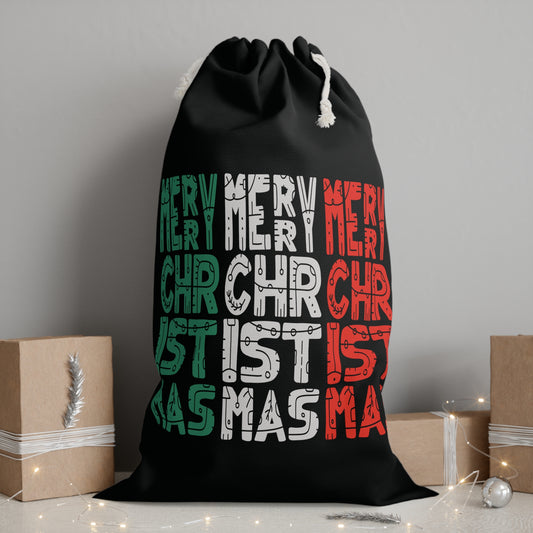 Multiple Merry Christmas Gift Sack