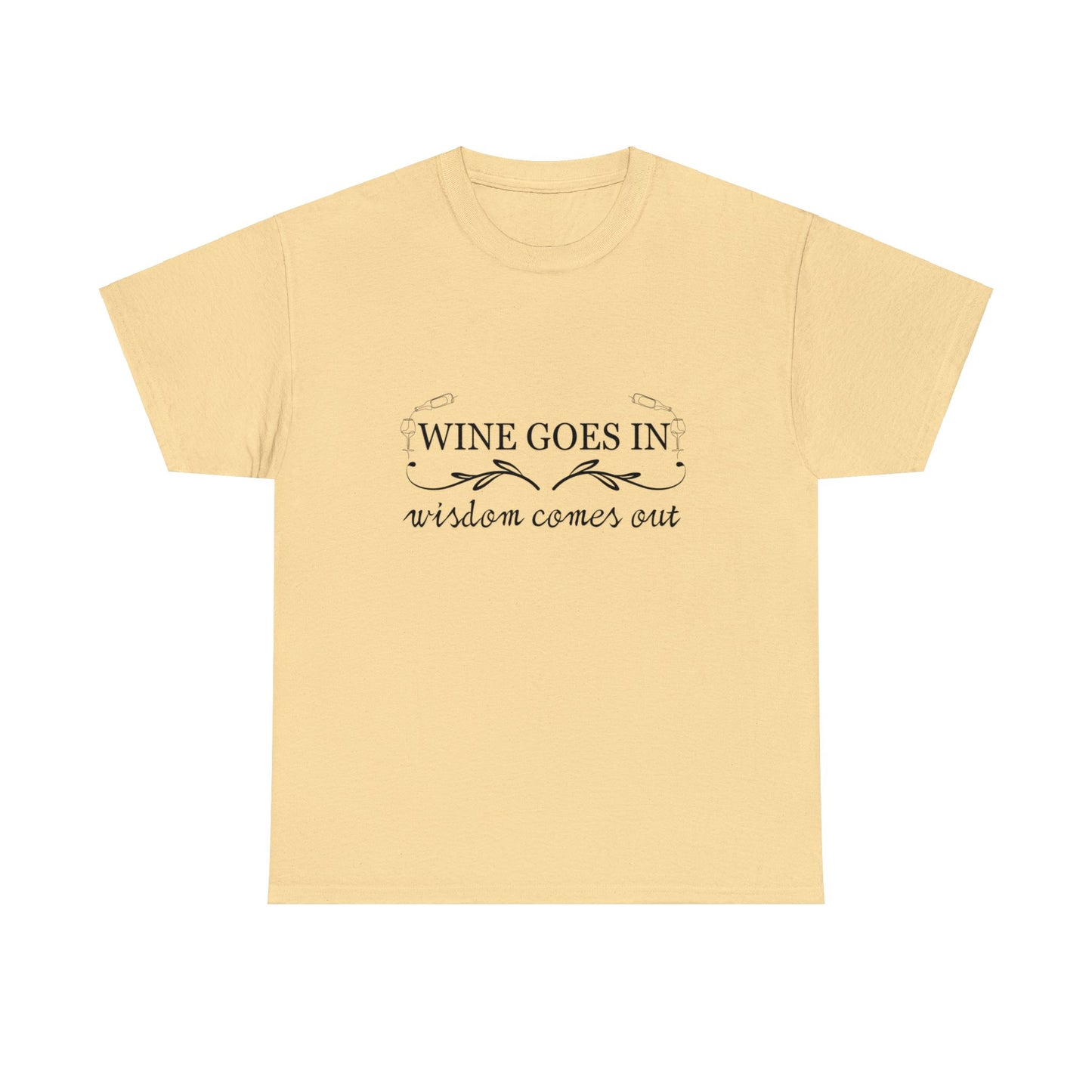 Wine Goes In... Unisex Heavy Cotton Tee