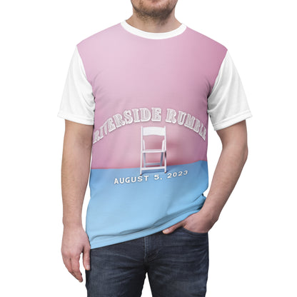 Riverside Rumble BLANCO Camiseta unisex cortada y cosida (AOP)