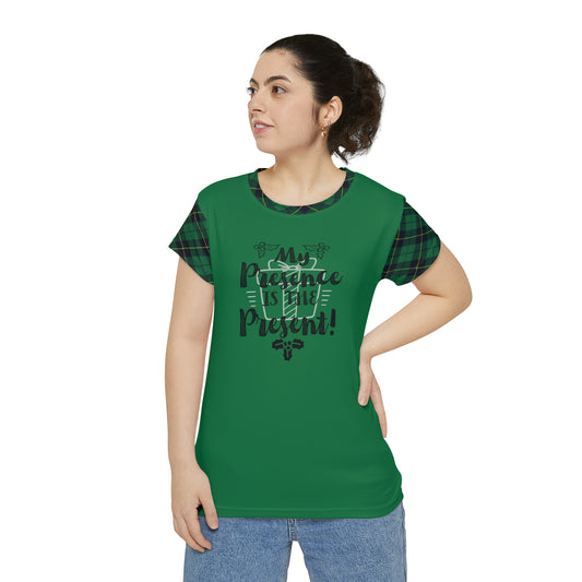 My Presence is the Present Women's Short Sleeve Shirt (AOP)