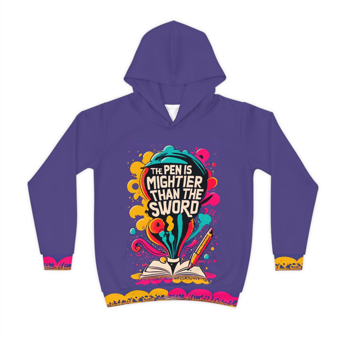 Mightier than the Sword B Children's Hoodie (AOP)